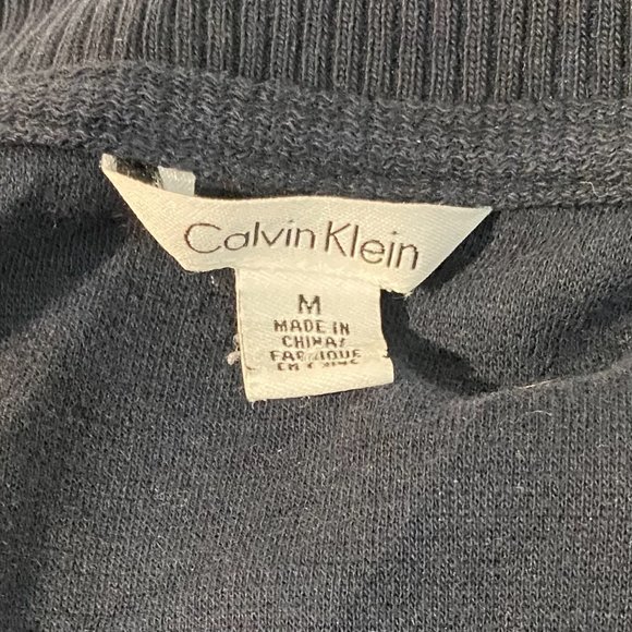 Calvin Klein Dark Blue Knit Full Zip Mock Neck Pockets Jacket Men's Size M - Picture 8 of 10